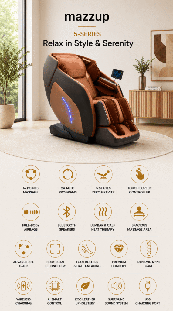 Mazzup Advanced SL-Track Massage Chair (Extended Coverage Model)