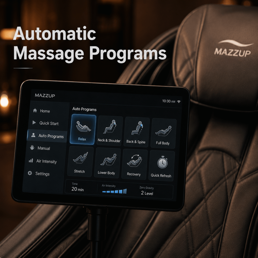 Mazzup Massage Chair - Automatic Massage Programs