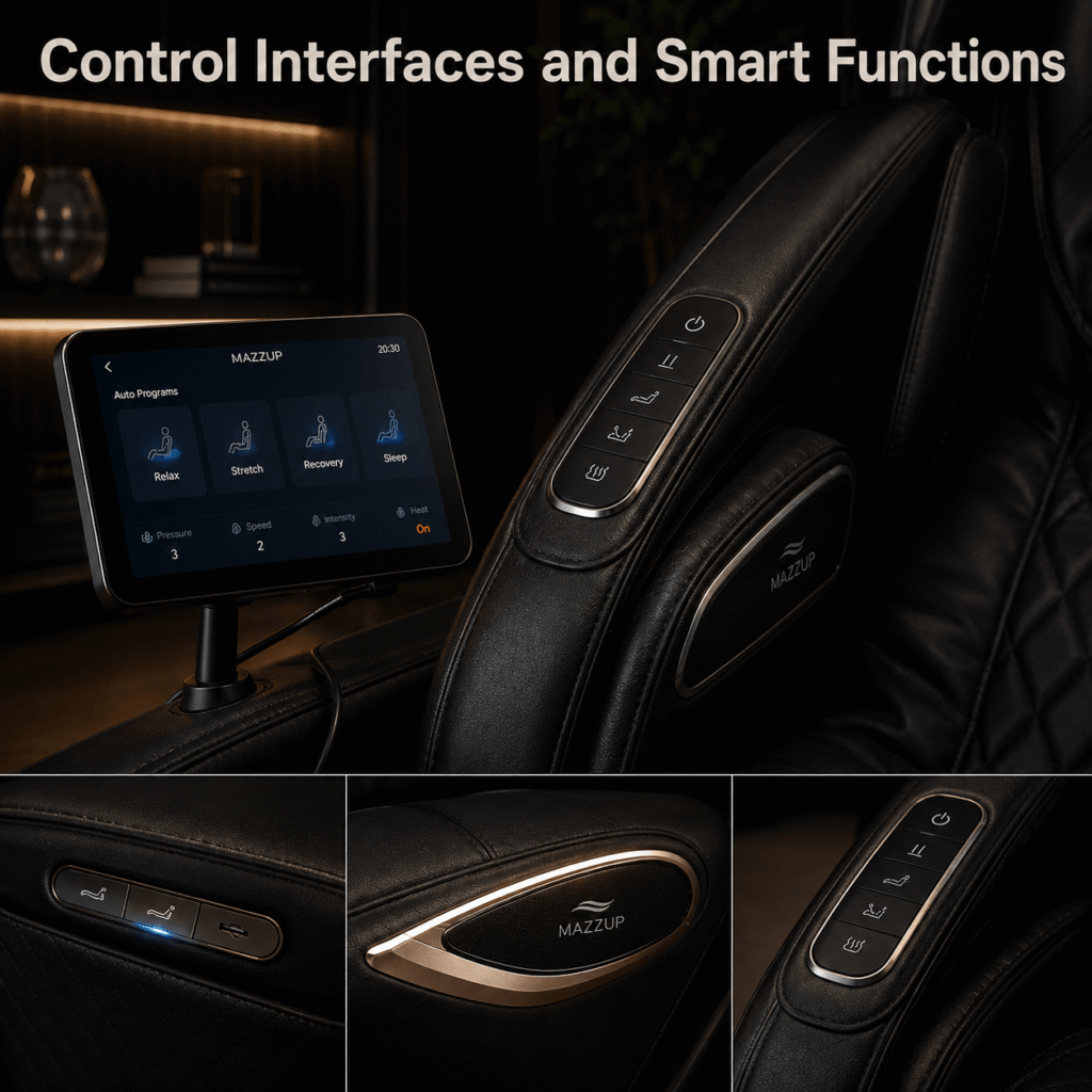 Mazzup Massage Chair - Control Interfaces and Smart Functions