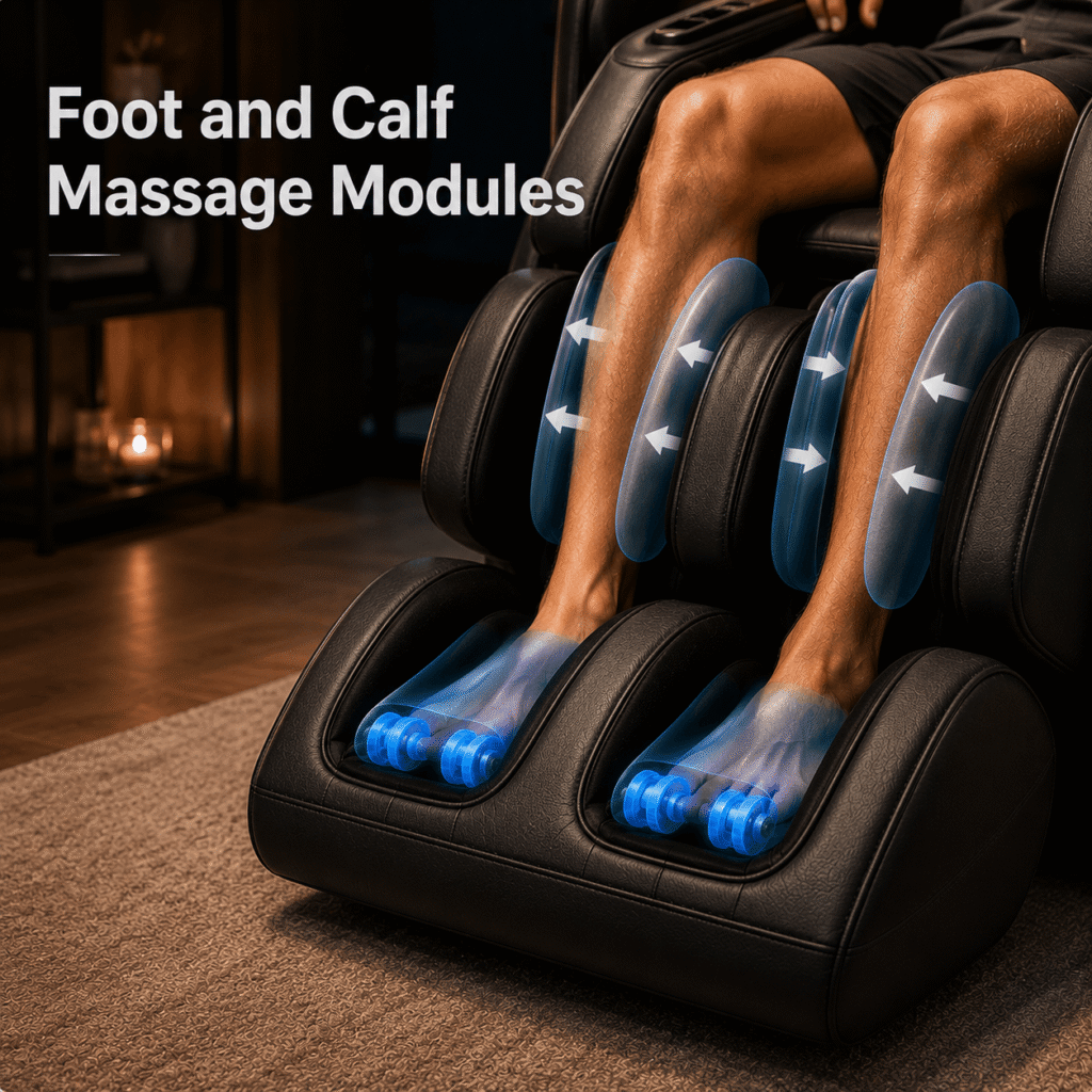Mazzup Massage Chair - Foot and Calf Massage Modules