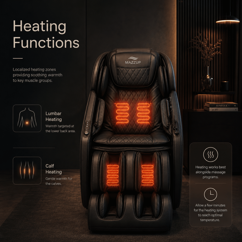 Mazzup Massage Chair - Heating Functions