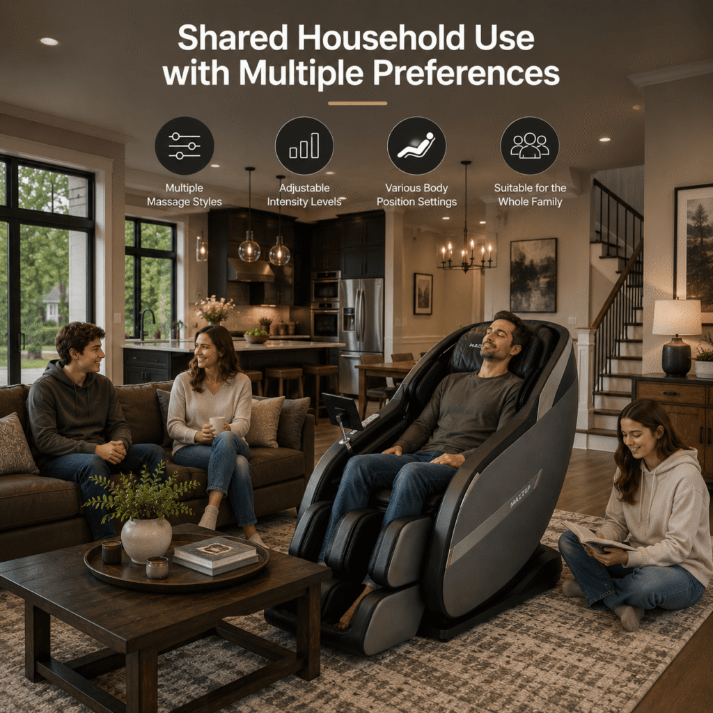 Mazzup Massage Chair - Shared Household Use with Multiple Preferences
