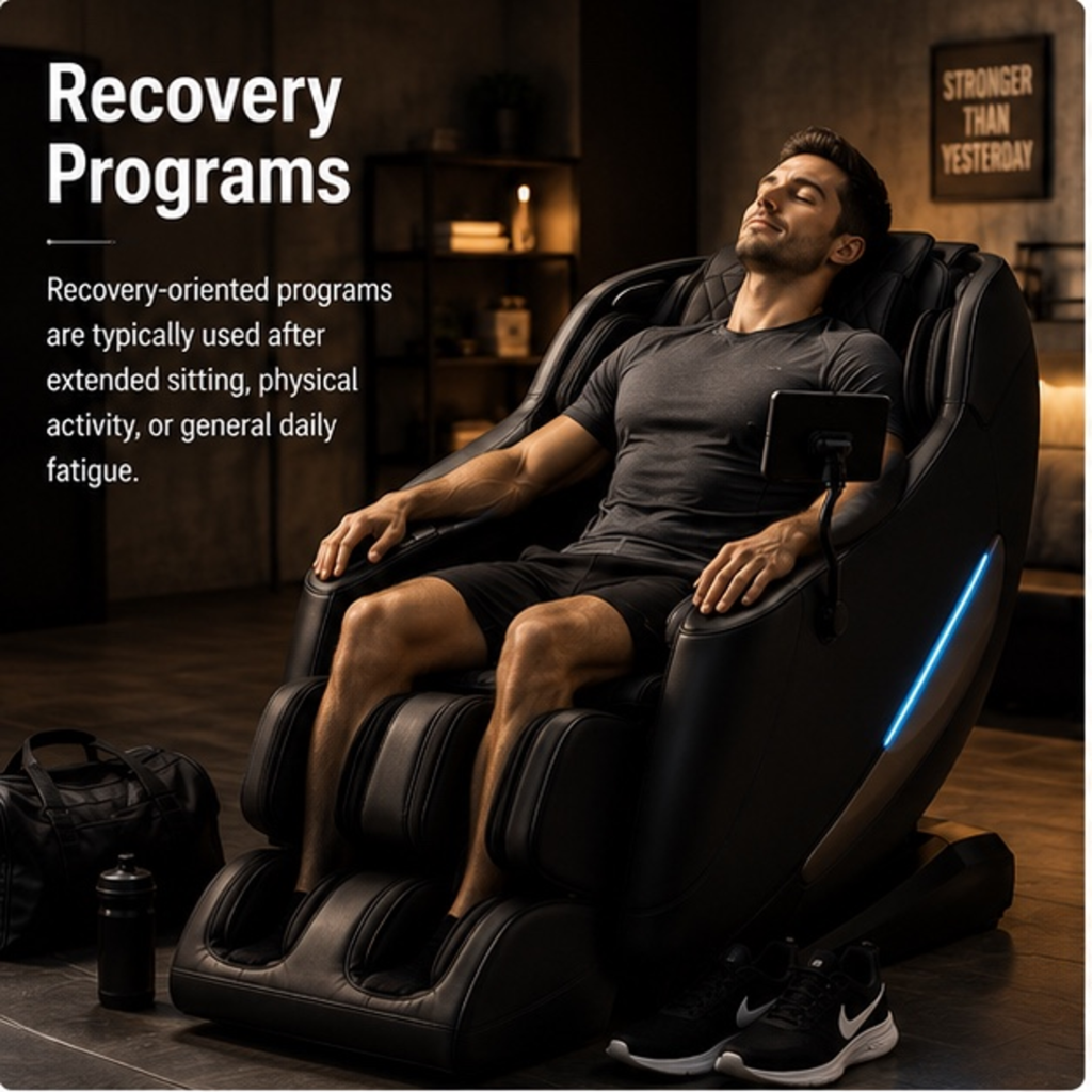 Mazzup Massage Chair - Recovery Programs